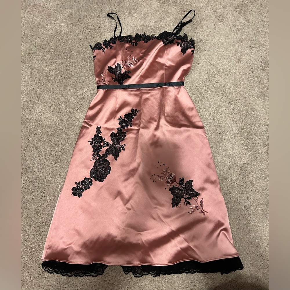 Vintage papell boutique evening pink dress